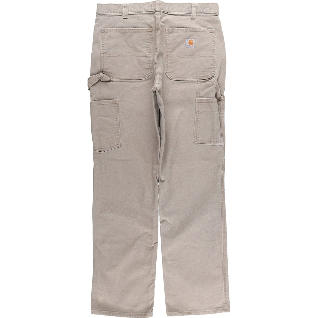 Carhartt Relaxed Fit Duck Painter Pants, Men's, W35 equivalent cotton Khaki type beige Vintage Second Hand