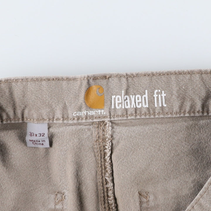 Carhartt Relaxed Fit Duck Painter Pants, Men's, W35 equivalent cotton Khaki type beige Vintage Second Hand