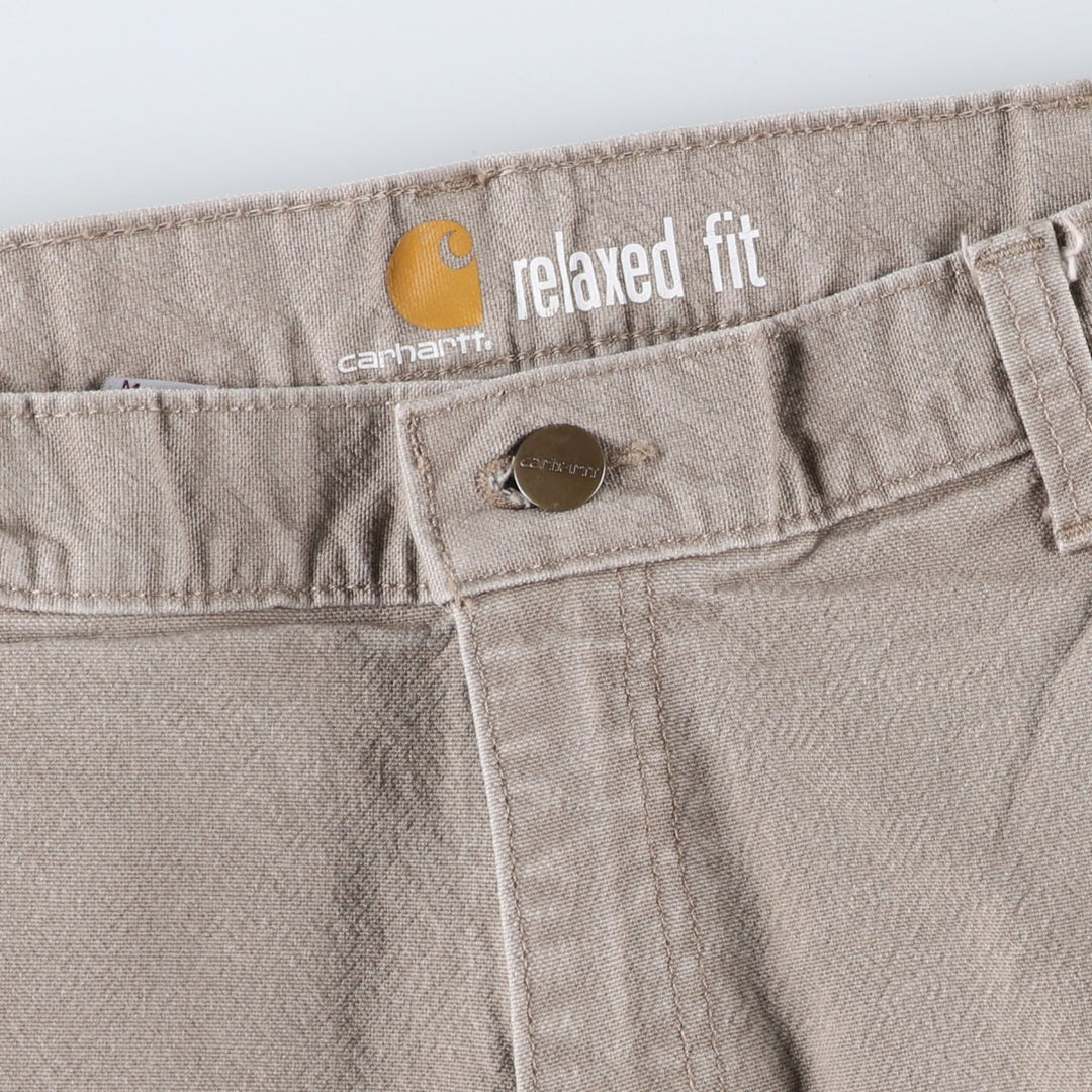 Carhartt Relaxed Fit Duck Painter Pants, Men's, W35 equivalent cotton Khaki type beige Vintage Second Hand