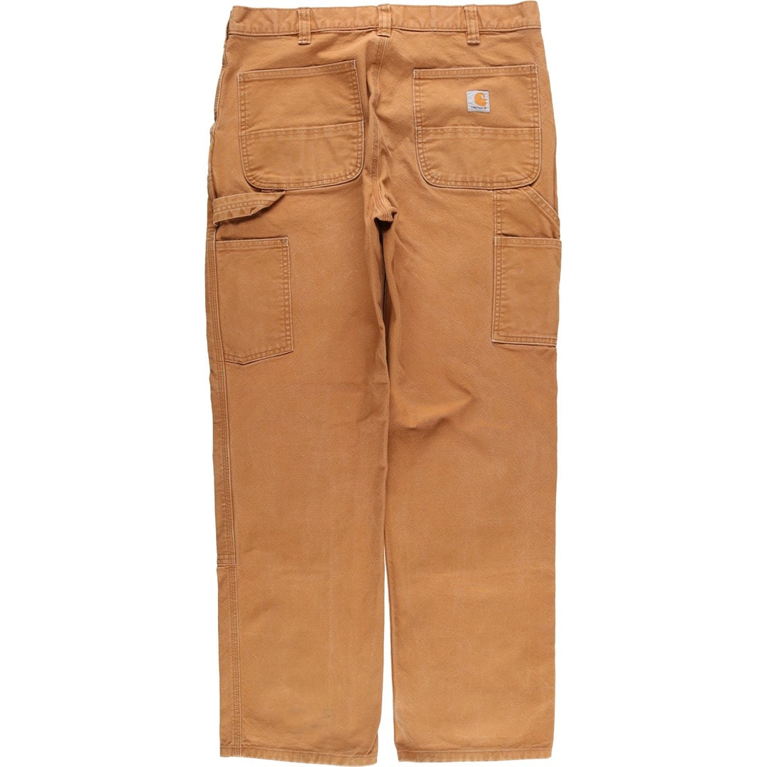 Carhartt Relaxed Fit Double Knee Duck Painter Pants, Men's Size 35 cotton beige type brown Vintage Second Hand