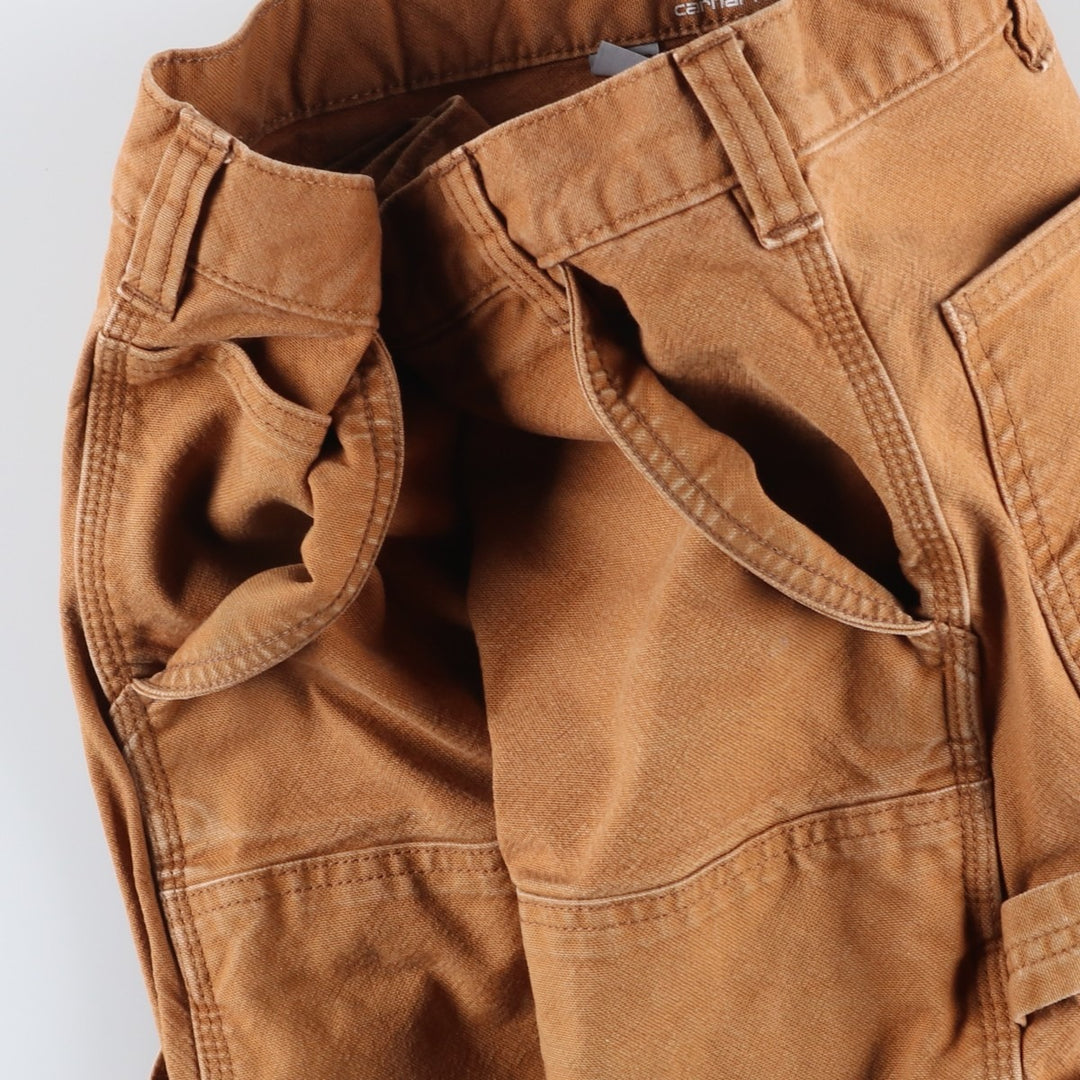 Carhartt Relaxed Fit Double Knee Duck Painter Pants, Men's Size 35 cotton beige type brown Vintage Second Hand