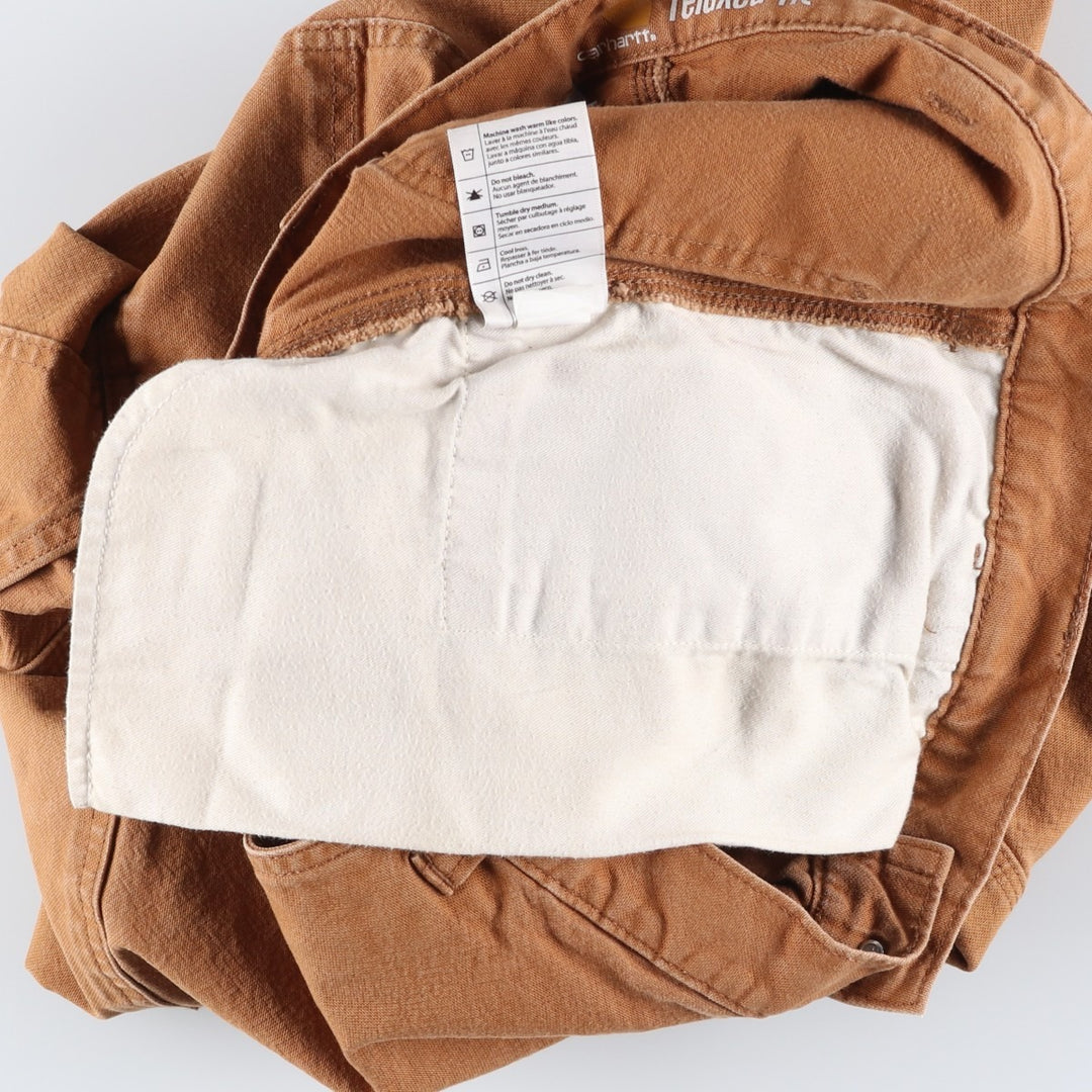 Carhartt Relaxed Fit Double Knee Duck Painter Pants, Men's Size 35 cotton beige type brown Vintage Second Hand