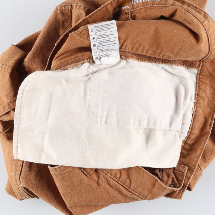 Carhartt Relaxed Fit Double Knee Duck Painter Pants, Men's Size 35 cotton beige type brown Vintage Second Hand