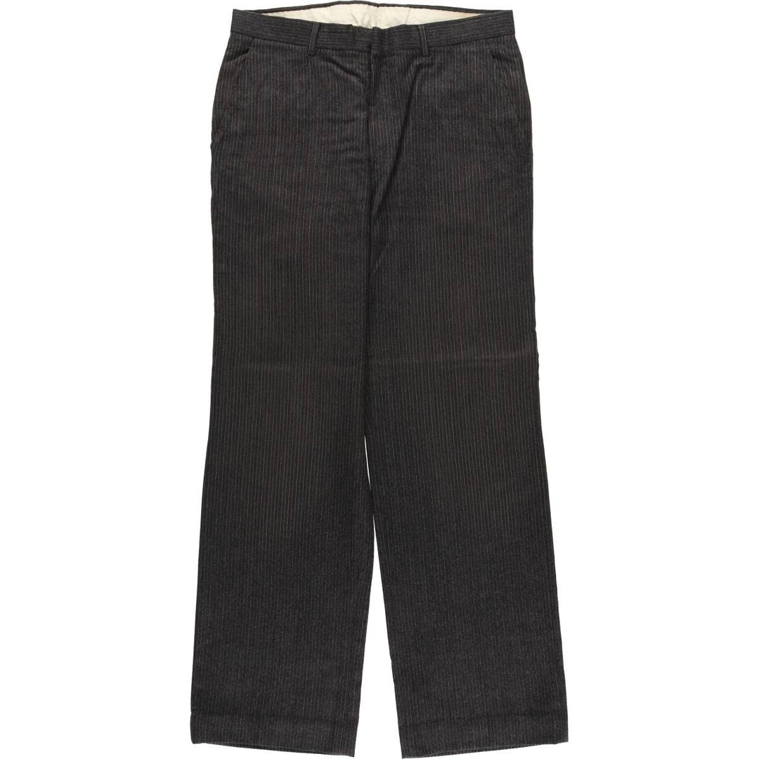 Vintage striped pattern slacks for men, size W33 unclear gray type Vintage Second Hand