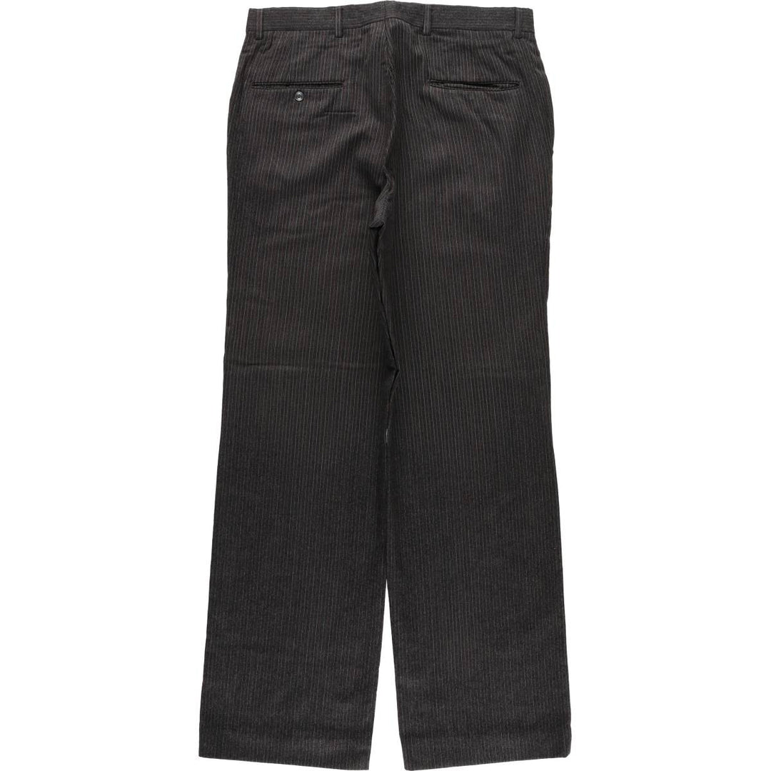 Vintage striped pattern slacks for men, size W33 unclear gray type Vintage Second Hand