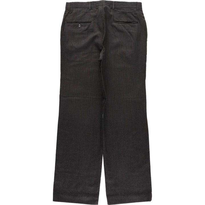 Vintage striped pattern slacks for men, size W33 unclear gray type Vintage Second Hand