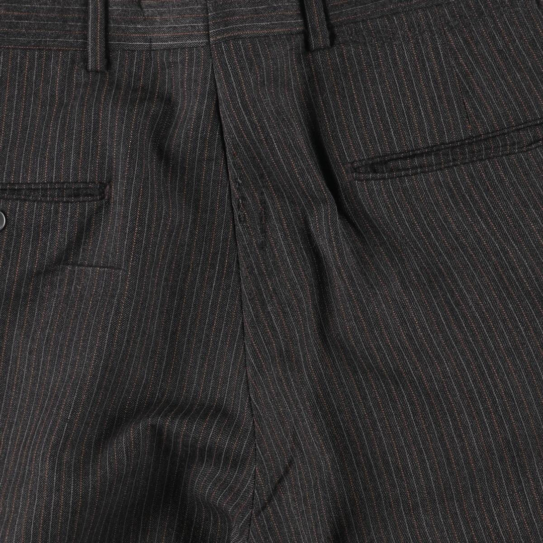 Vintage striped pattern slacks for men, size W33 unclear gray type Vintage Second Hand