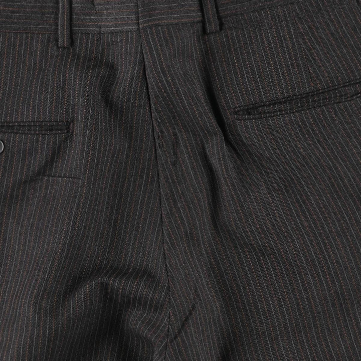 Vintage striped pattern slacks for men, size W33 unclear gray type Vintage Second Hand
