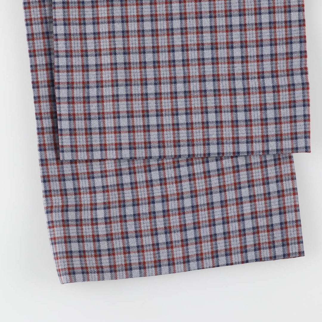 Vintage men's check pattern slacks, size W32 unclear gray type Vintage Second Hand