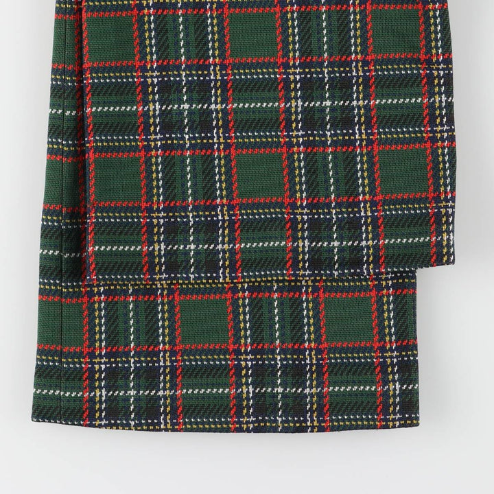 60s-70'S Sears Kings Road Check Pattern Tartan Slacks Men's Size W30 unclear red type Vintage Second Hand