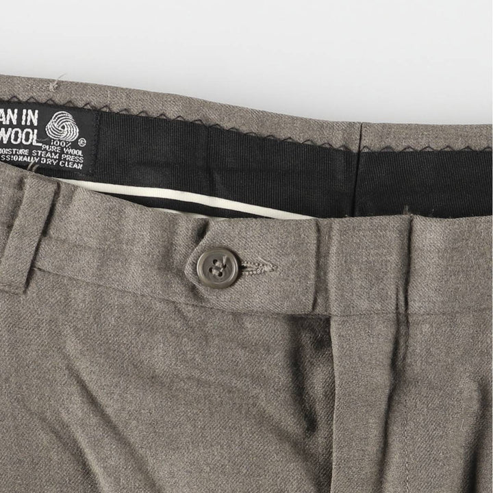 Pierre Cardin two-pleat wool pants, men's size W36, vintage wool gray type Vintage Second Hand