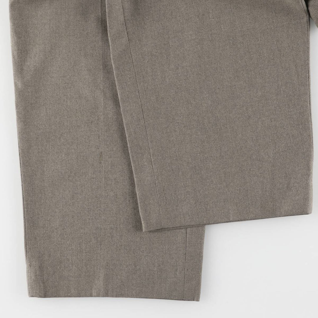 Pierre Cardin two-pleat wool pants, men's size W36, vintage wool gray type Vintage Second Hand