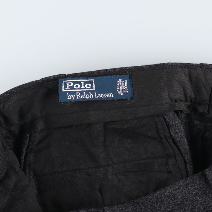 Ralph Lauren POLO by Ralph Lauren wool pants slacks men's w33 equivalent wool gray type Vintage Second Hand