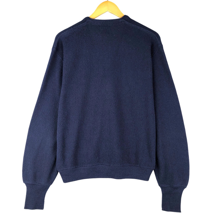 Arnold Palmer Acrylic Knit Cardigan, Made in USA, Men's Size L acrylic navy blue type Vintage Second Hand