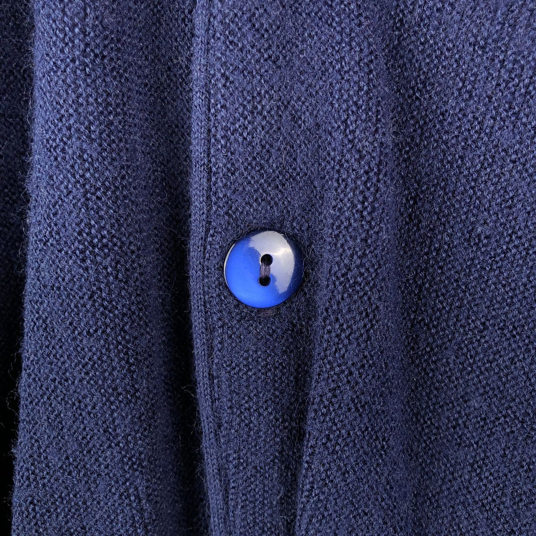 Arnold Palmer Acrylic Knit Cardigan, Made in USA, Men's Size L acrylic navy blue type Vintage Second Hand