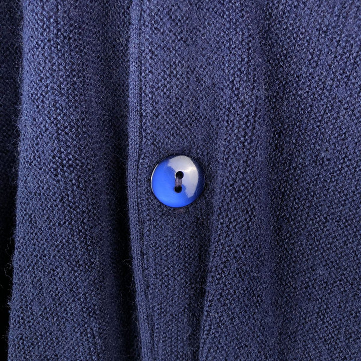 Arnold Palmer Acrylic Knit Cardigan, Made in USA, Men's Size L acrylic navy blue type Vintage Second Hand