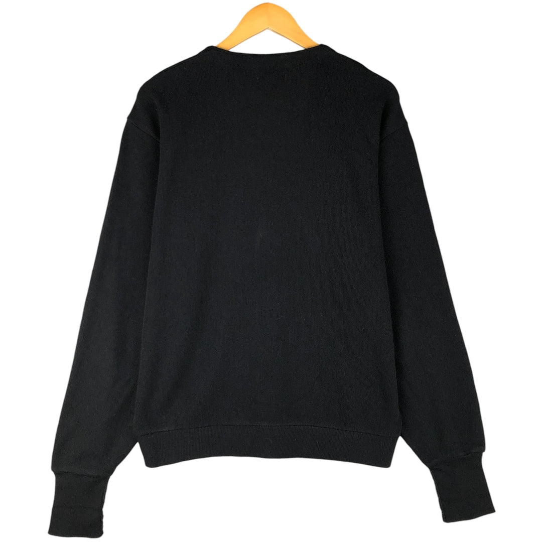 Lacoste IZOD Acrylic Knit Cardigan, Made in USA, Men's Size L acrylic black type Vintage Second Hand