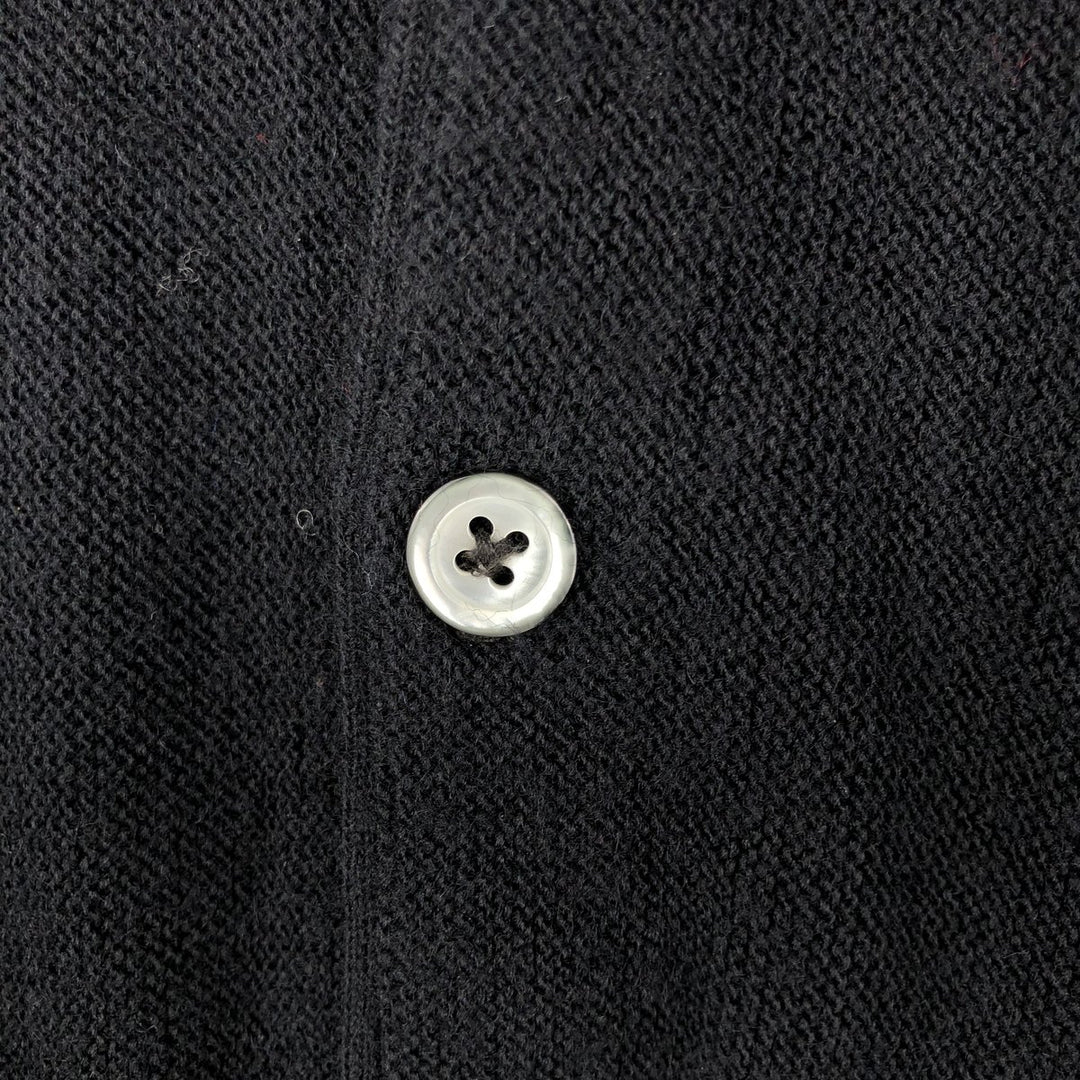 Lacoste IZOD Acrylic Knit Cardigan, Made in USA, Men's Size L acrylic black type Vintage Second Hand
