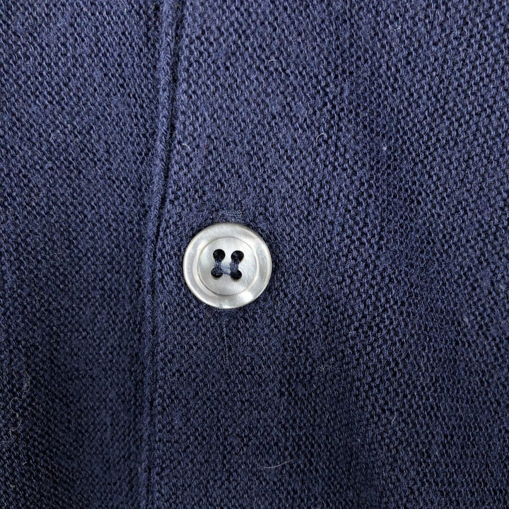 KNIGHTS BRIDGE Acrylic Knit Cardigan, Made in USA, Men's Size L acrylic navy blue type Vintage Second Hand