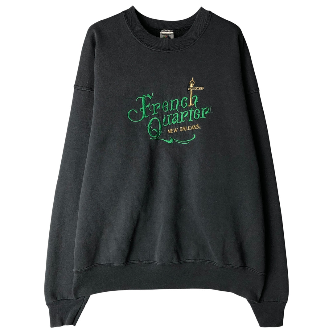 90'S Fruit of the Loom Sweatshirt, Men's XL, Vintage cotton black type Vintage Second Hand