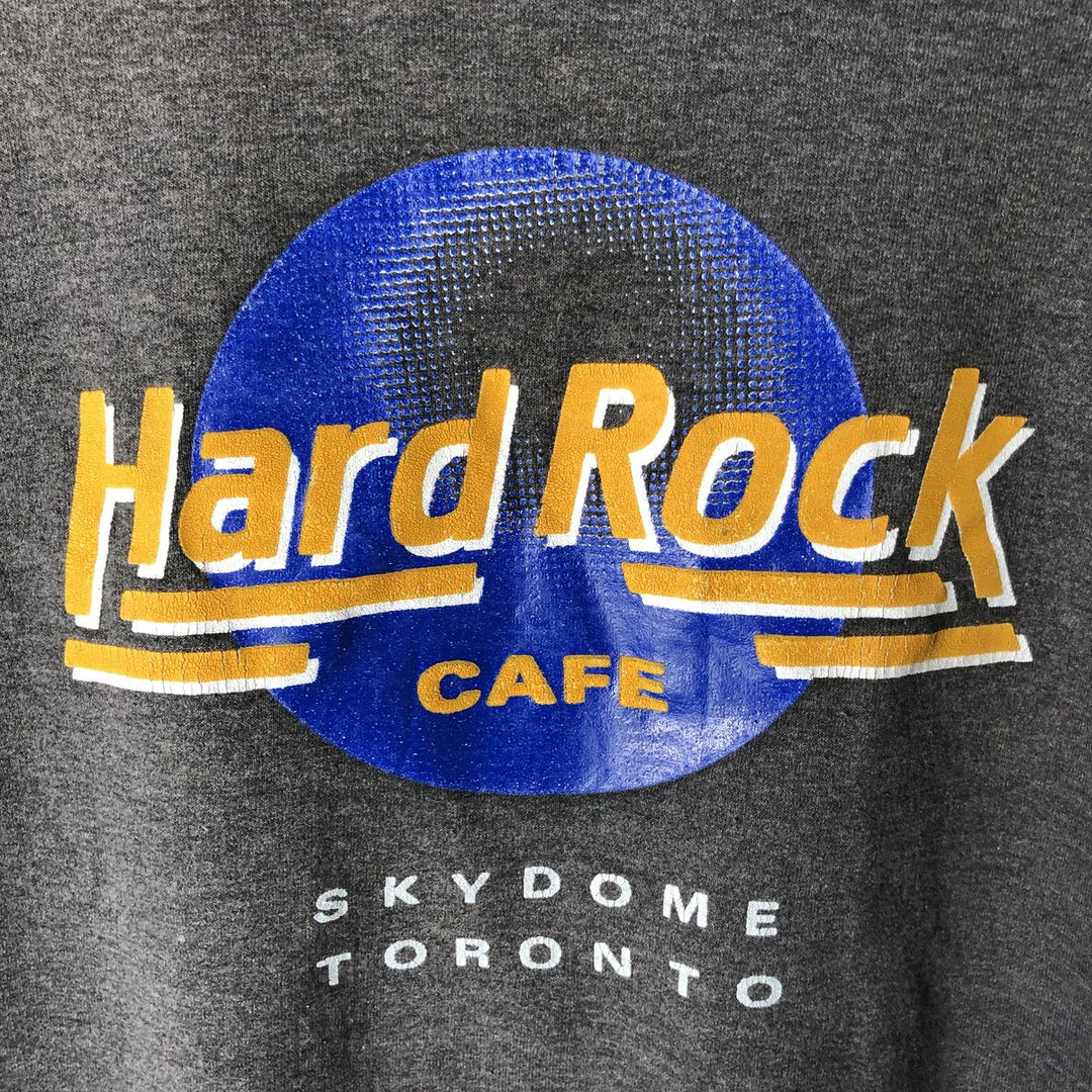 HARD ROCK CAFE Advertising Sweatshirt, Men's Size L unclear Charcoal Vintage Second Hand