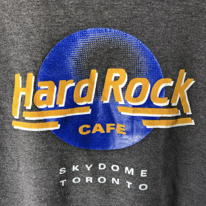 HARD ROCK CAFE Advertising Sweatshirt, Men's Size L unclear Charcoal Vintage Second Hand