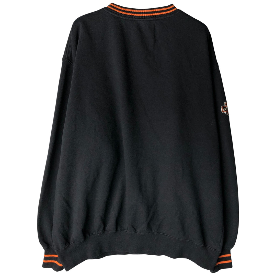 Harley-Davidson V-neck advertising sweatshirt, men's size XL unclear black type Vintage Second Hand