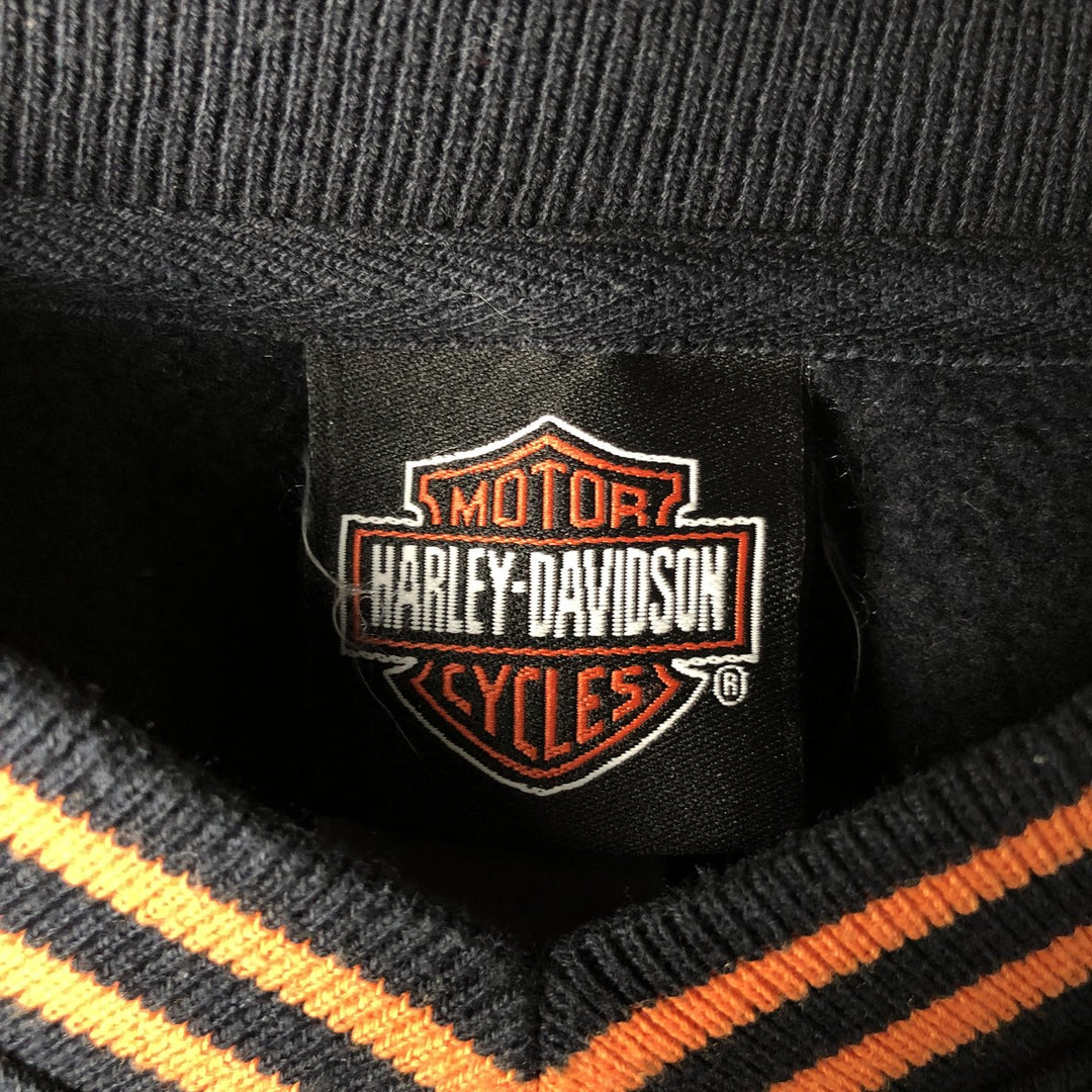 Harley-Davidson V-neck advertising sweatshirt, men's size XL unclear black type Vintage Second Hand