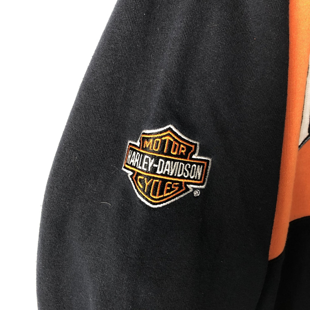 Harley-Davidson V-neck advertising sweatshirt, men's size XL unclear black type Vintage Second Hand