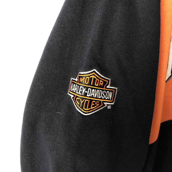 Harley-Davidson V-neck advertising sweatshirt, men's size XL unclear black type Vintage Second Hand