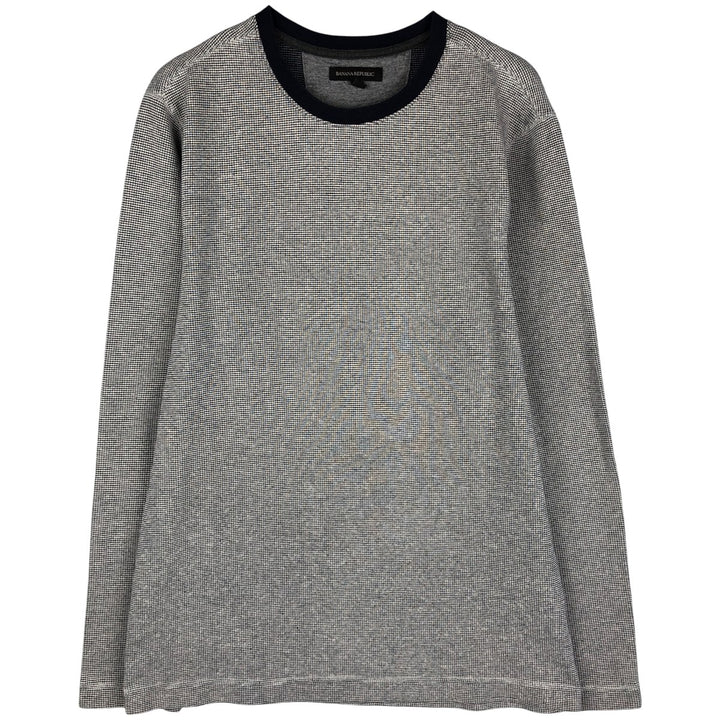 Banana Republic Thermal Long T-Shirt, Men's Size L cotton gray type Vintage Second Hand