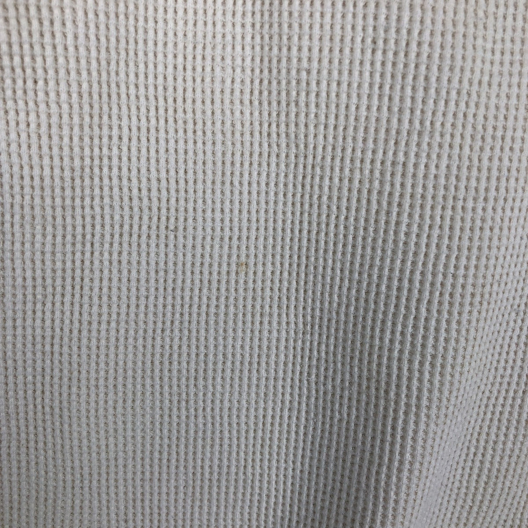 Vintage 1980'S SKYR Waffle Henley T-Shirt, Men's XL, Made in USA cotton ivory Vintage Second Hand