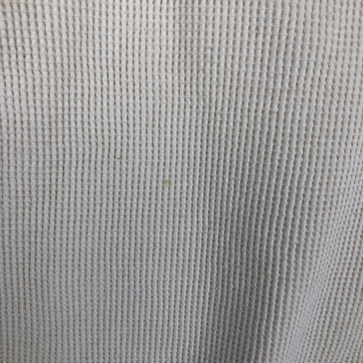 Vintage 1980'S SKYR Waffle Henley T-Shirt, Men's XL, Made in USA cotton ivory Vintage Second Hand