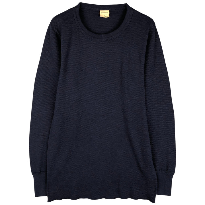 Vintage 1990'S St. John's Bay Thermal T-shirt, Honeycomb, Made in USA, Men's Size L cotton navy blue type Vintage Second Hand