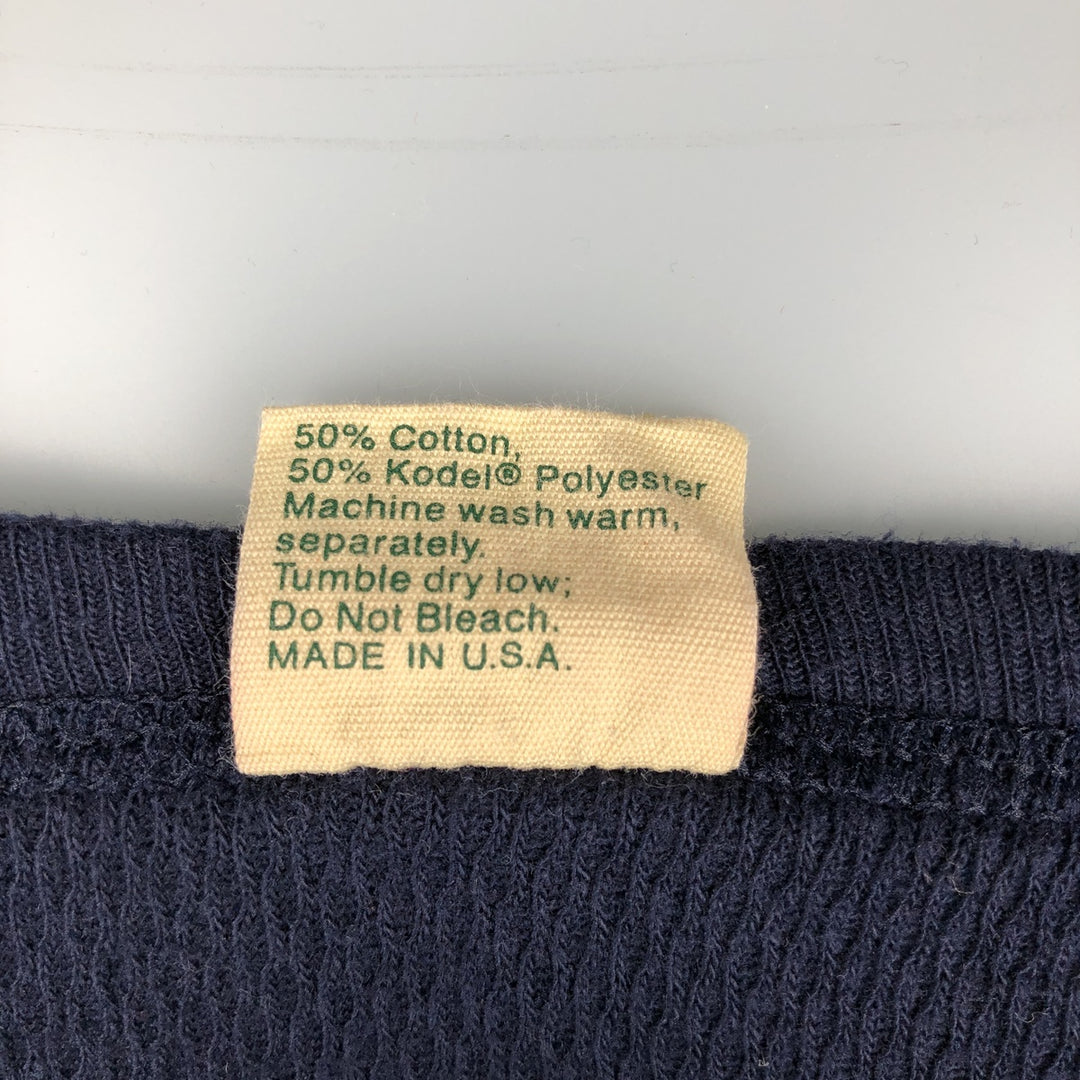 Vintage 1990'S St. John's Bay Thermal T-shirt, Honeycomb, Made in USA, Men's Size L cotton navy blue type Vintage Second Hand