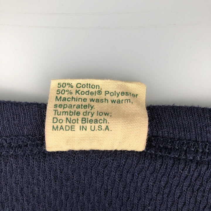 Vintage 1990'S St. John's Bay Thermal T-shirt, Honeycomb, Made in USA, Men's Size L cotton navy blue type Vintage Second Hand