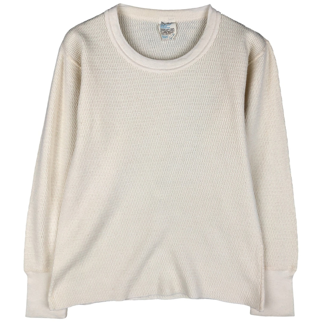 Vintage 1970'S Sears Thermallon T-shirt, Honeycomb, Men's Size L acrylic unbleached Vintage Second Hand