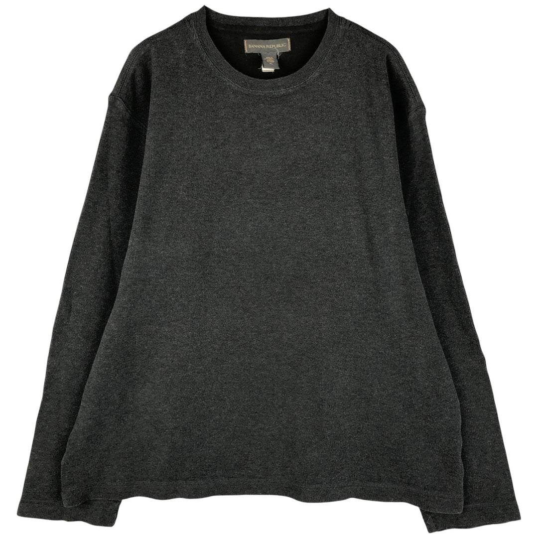 2000'S Banana Republic Thermal Long T-Shirt, Men's XL cotton gray type Vintage Second Hand
