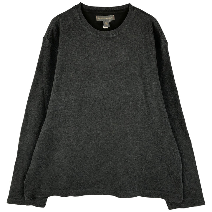 2000'S Banana Republic Thermal Long T-Shirt, Men's XL cotton gray type Vintage Second Hand