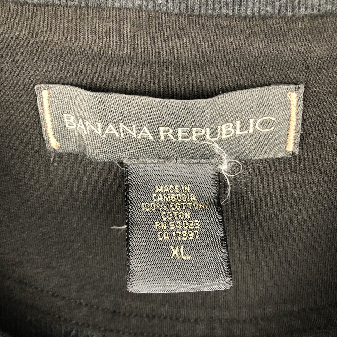 2000'S Banana Republic Thermal Long T-Shirt, Men's XL cotton gray type Vintage Second Hand