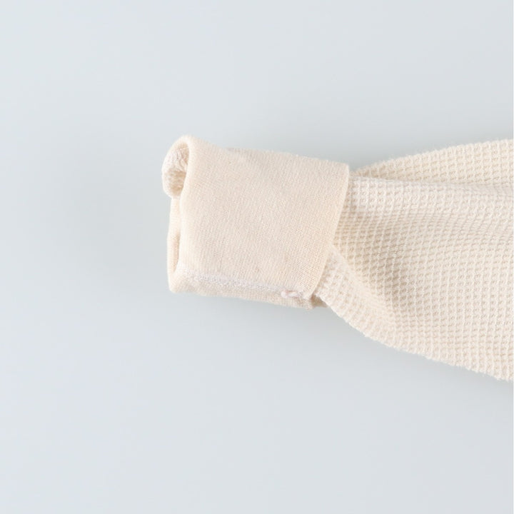 Vintage 90'S JE MORGAN Thermal Long T-shirt, waffle, Made in USA, Men's XL cotton ivory Vintage Second Hand