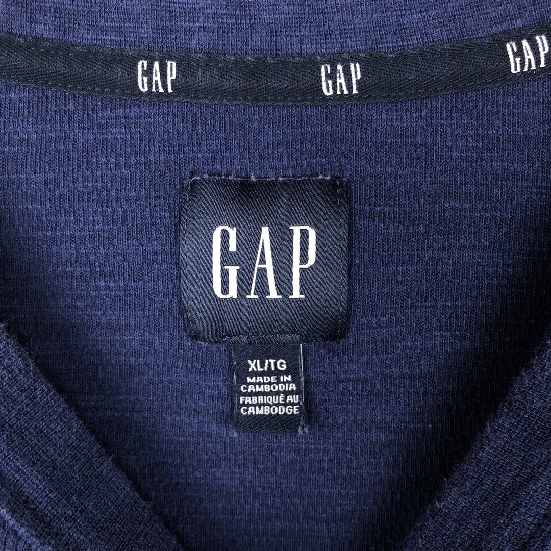 GAP Thermallon T-shirt, Honeycomb, Men's XL cotton navy blue type Vintage Second Hand
