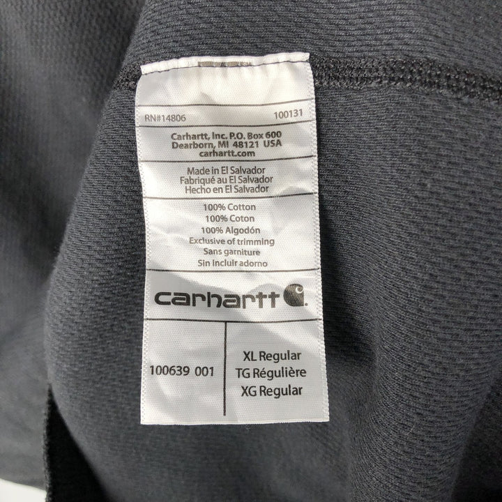 Carhartt Thermal Ron T-shirt, Honeycomb, Men's XL size cotton navy blue type Vintage Second Hand