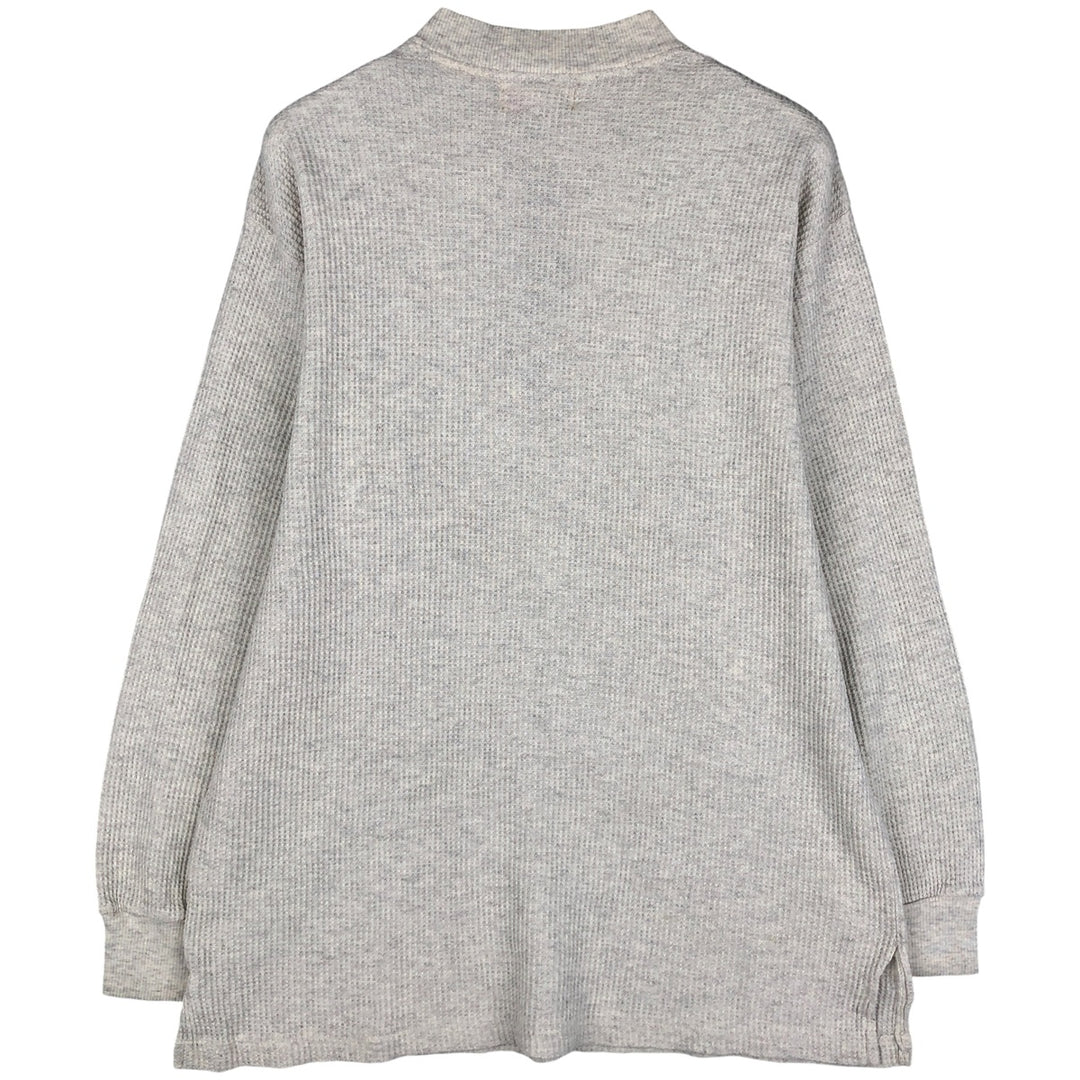 St. John's Bay Men's Waffle Thermal Henley T-Shirt, Size Small cotton gray type Vintage Second Hand