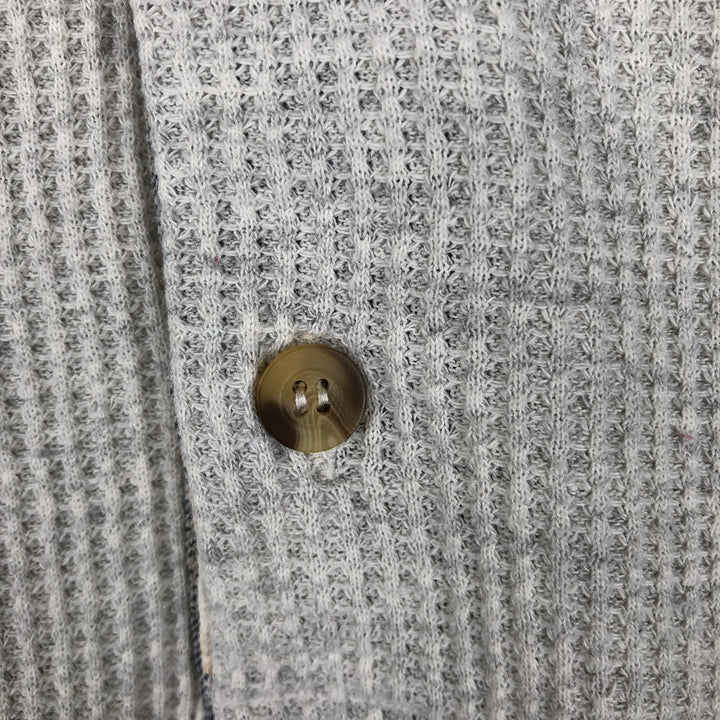 St. John's Bay Men's Waffle Thermal Henley T-Shirt, Size Small cotton gray type Vintage Second Hand