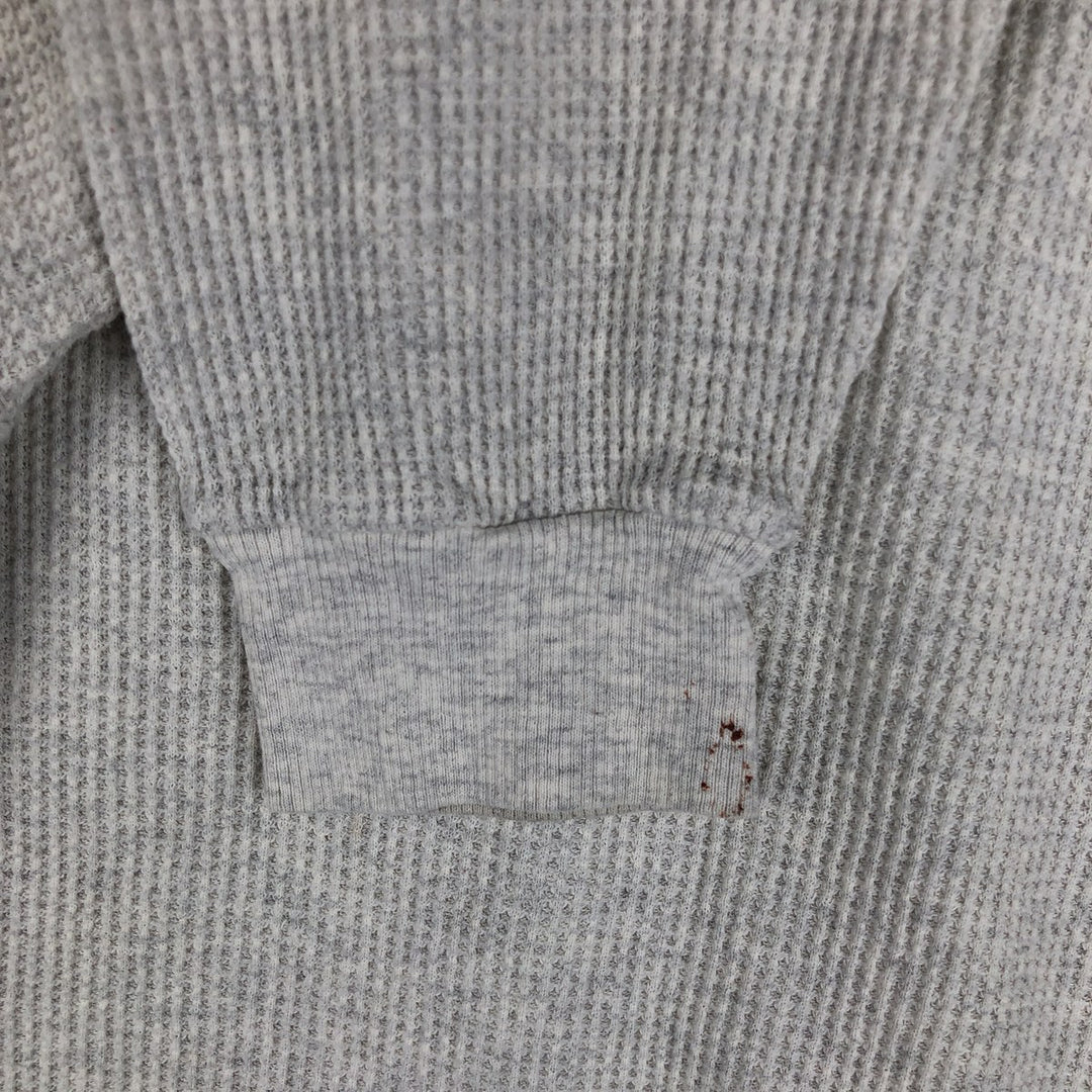 St. John's Bay Men's Waffle Thermal Henley T-Shirt, Size Small cotton gray type Vintage Second Hand