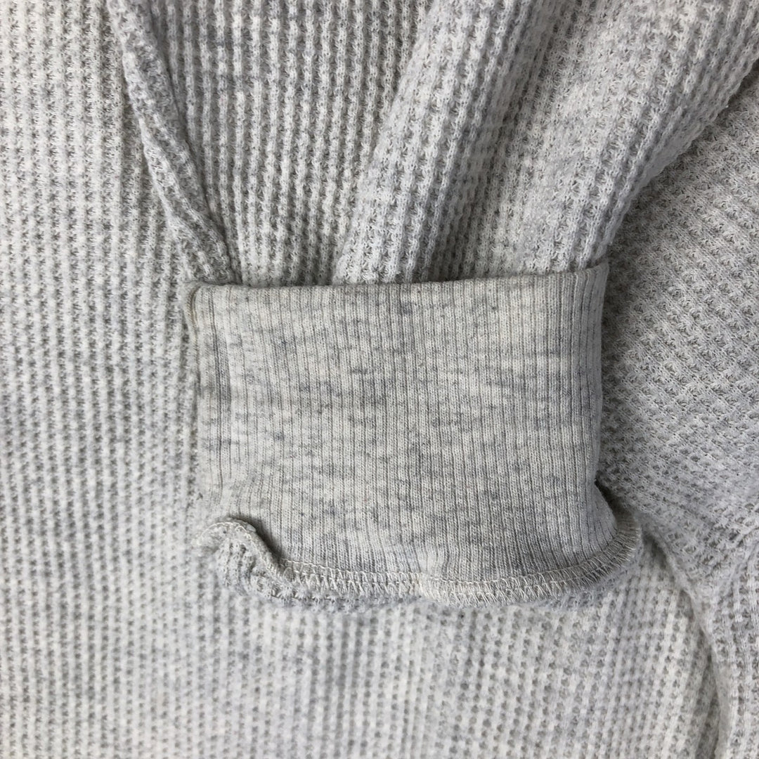 St. John's Bay Men's Waffle Thermal Henley T-Shirt, Size Small cotton gray type Vintage Second Hand
