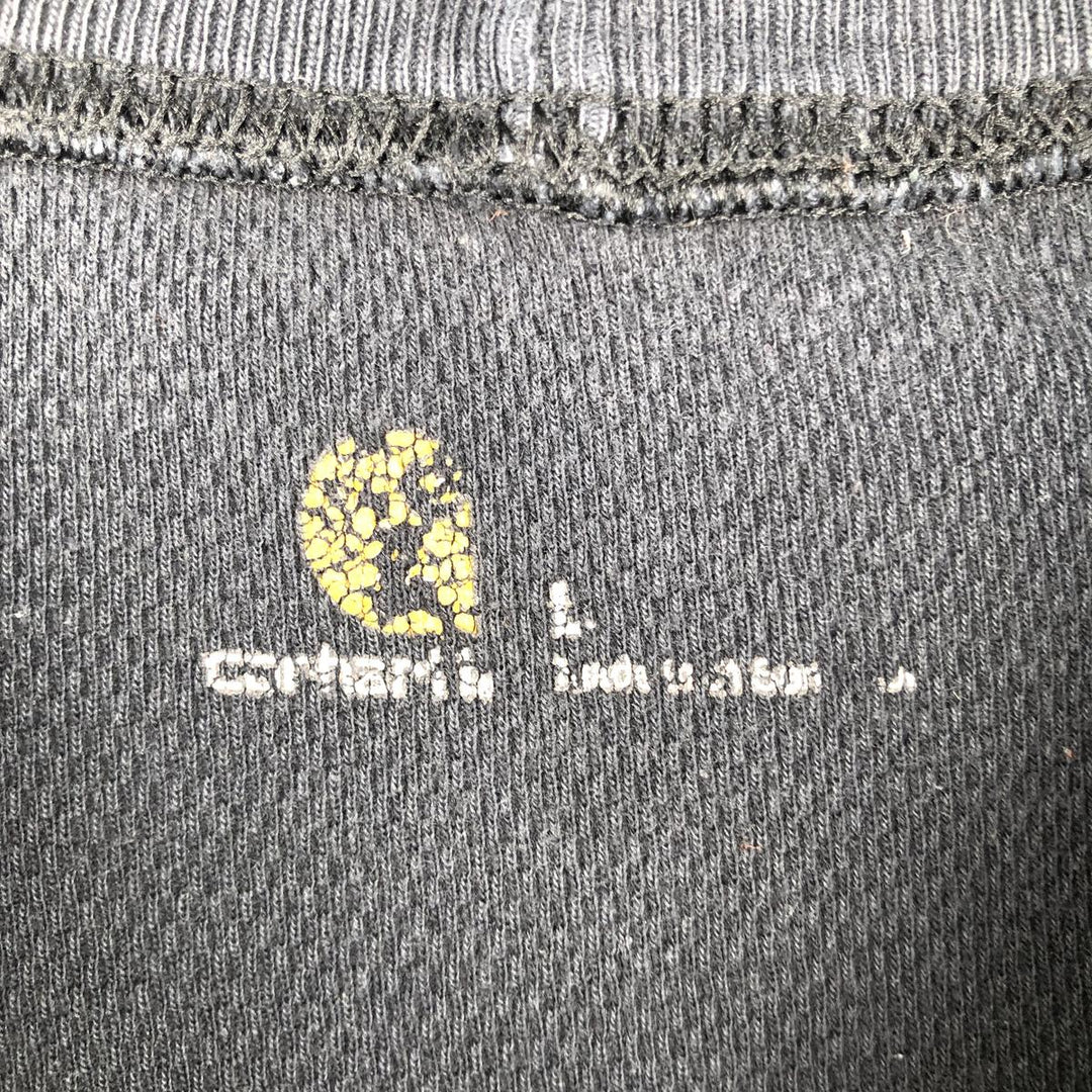 Carhartt Thermal Long T-Shirt, Waffle, Men's Size L cotton black type Vintage Second Hand