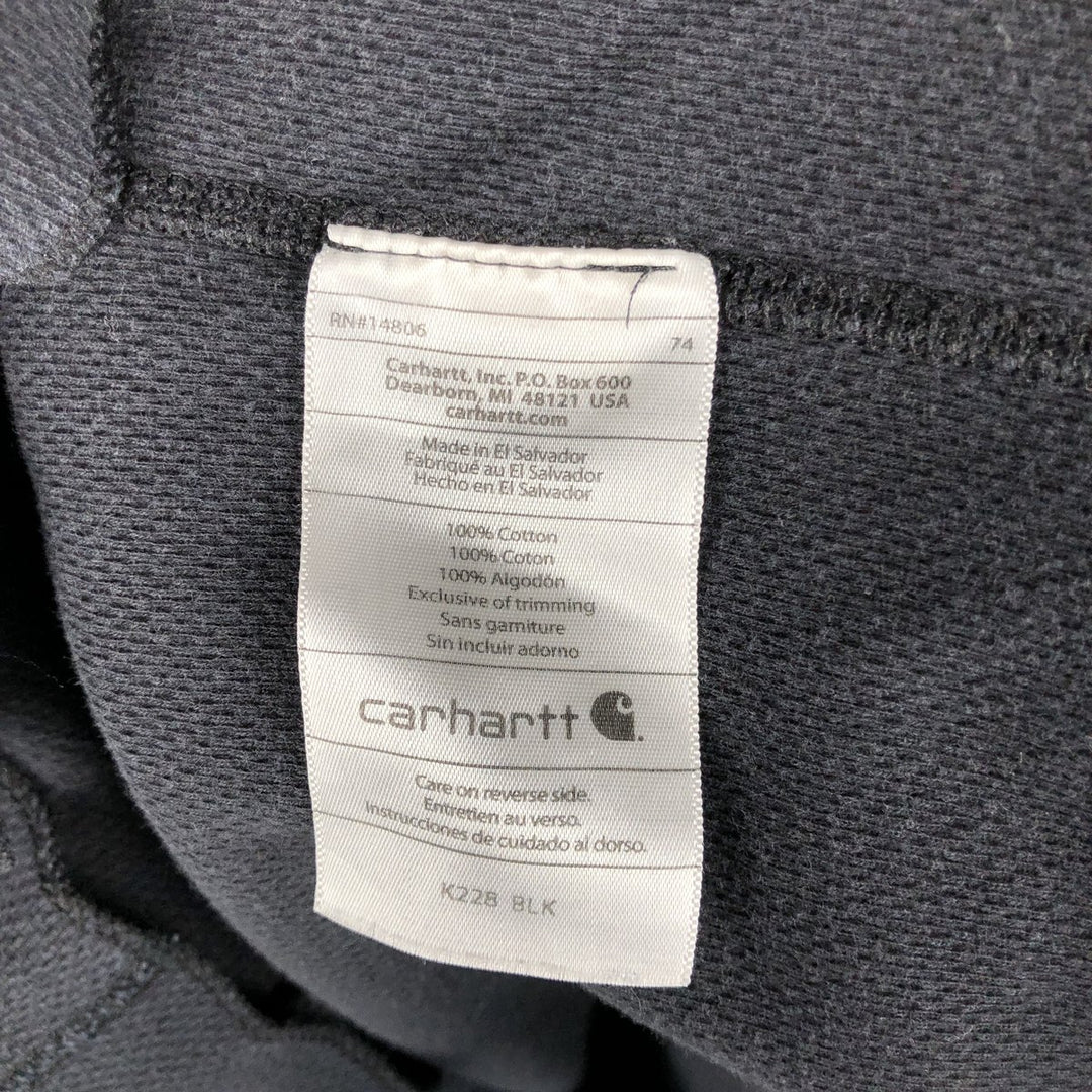 Carhartt Thermal Long T-Shirt, Waffle, Men's Size L cotton black type Vintage Second Hand