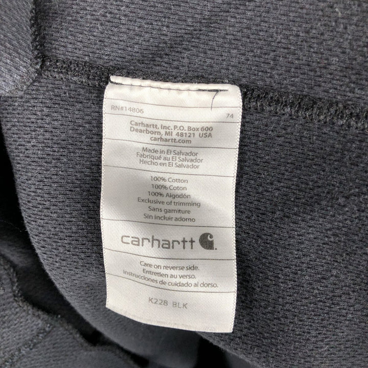 Carhartt Thermal Long T-Shirt, Waffle, Men's Size L cotton black type Vintage Second Hand